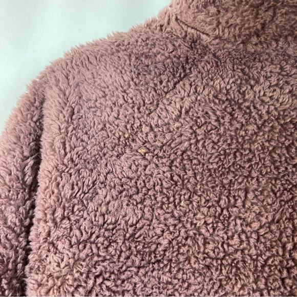 3/$30 PINK Victoria's Secret | Plum Fleece Sherpa Hooded Pullover Sweatshirt - Picture 10 of 10